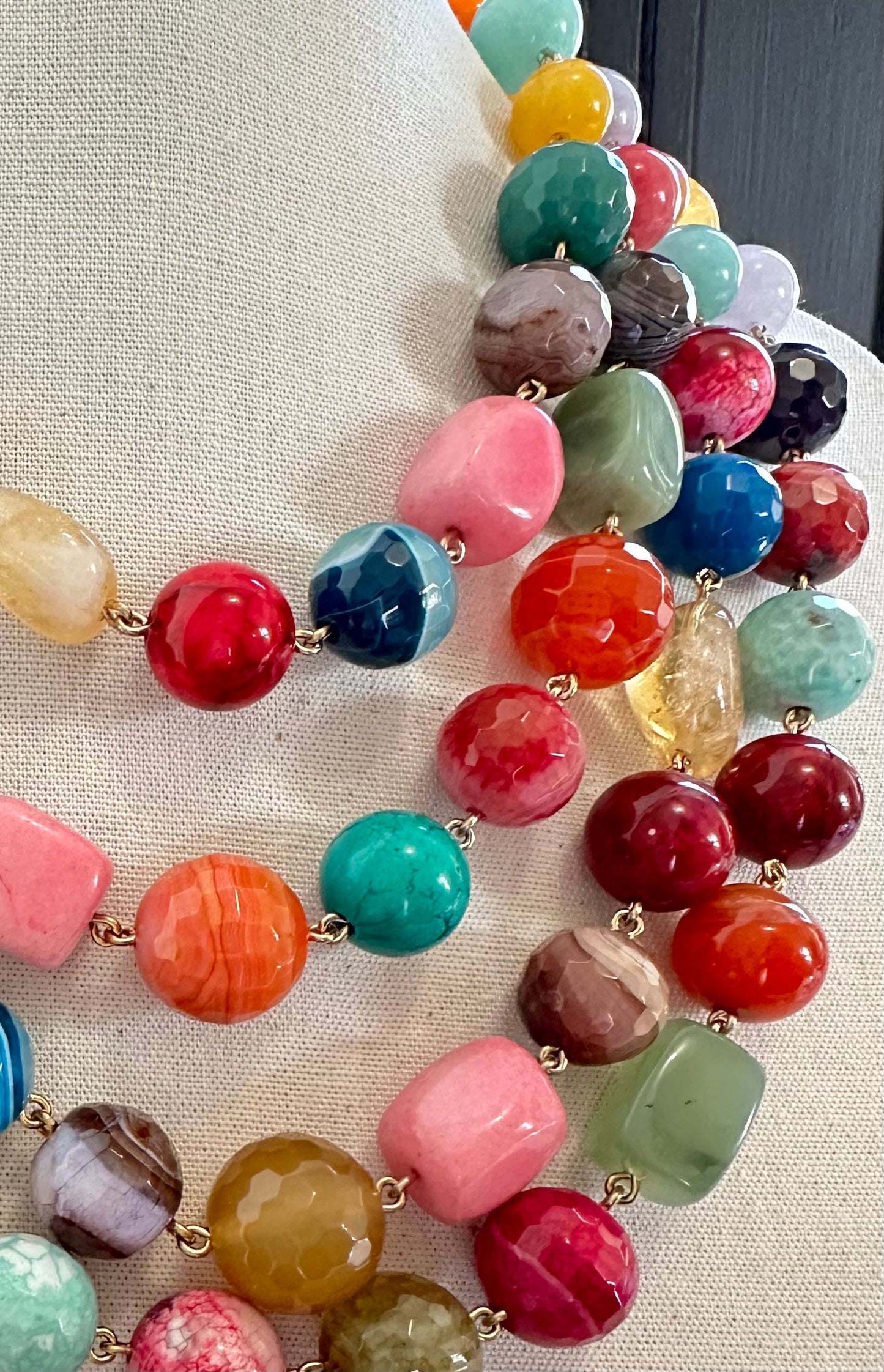 COLLIER SEMI PIERRES PRÉCIEUSES - Francine BRAMLI