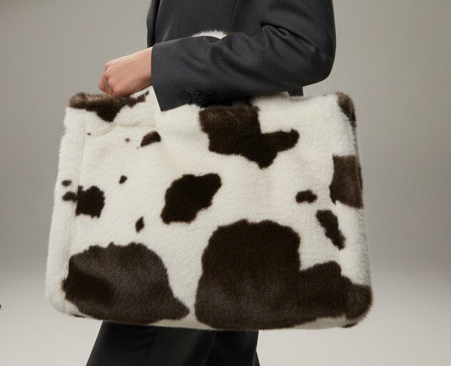 Sac fausse fourrure vache