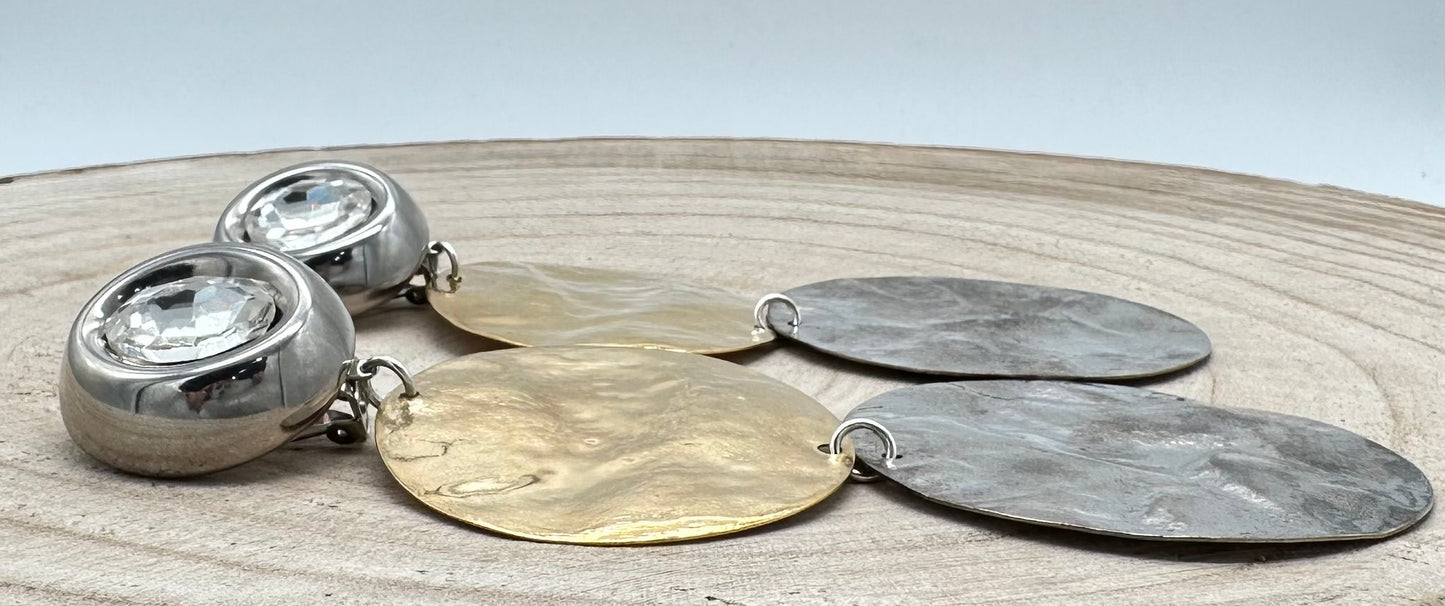 BOUCLES D'OREILLES ÉLÉMENTS SCINTILLANTS - Francine BRAMLI