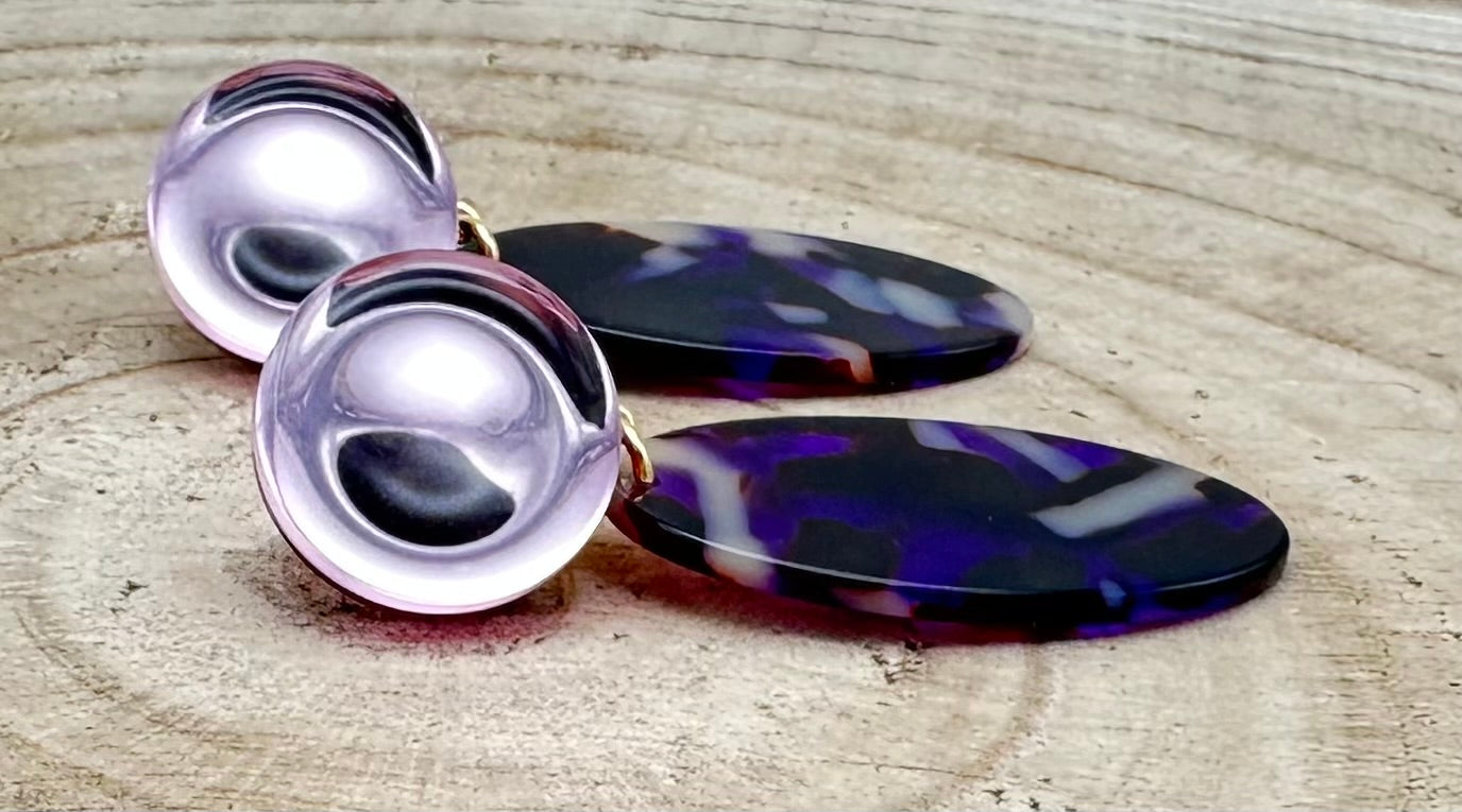 BOUCLES D'OREILLES VIOLETTE - Francine BRAMLI