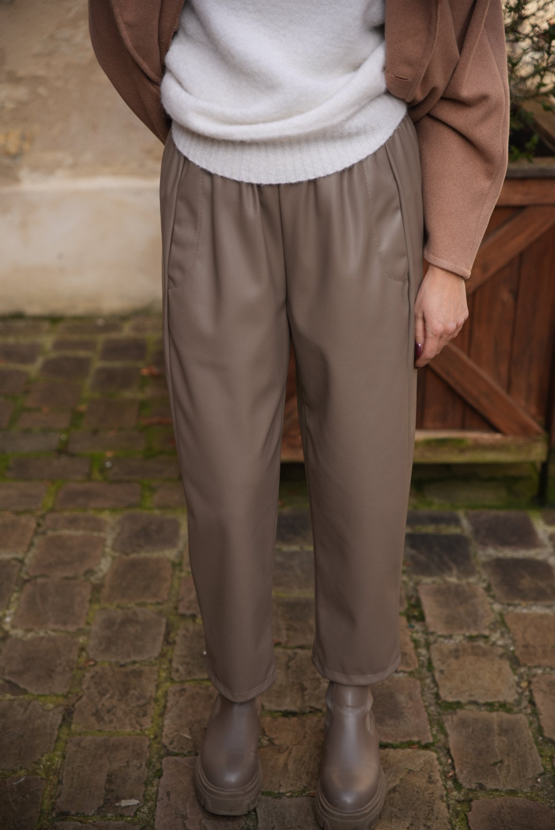 Pantalon simili cuir