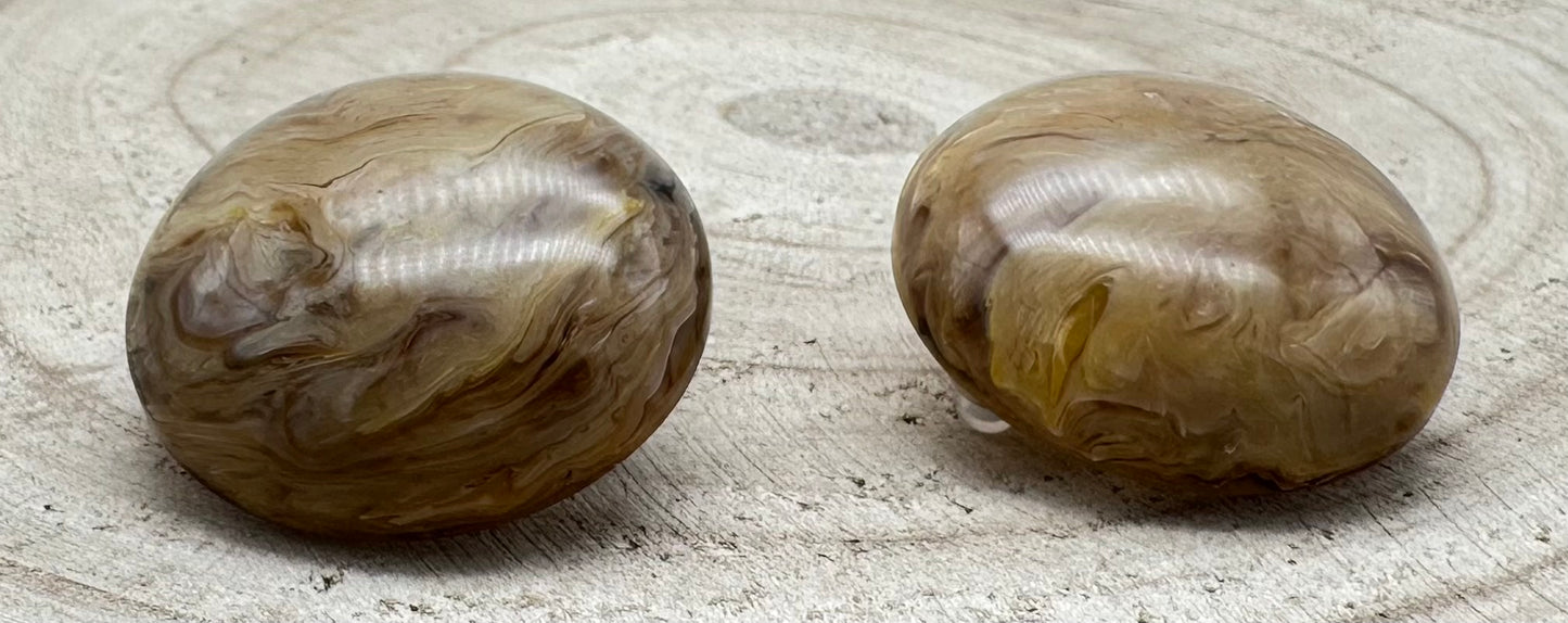 CABOCHON MARBRÉ BEIGE - Francine BRAMLI