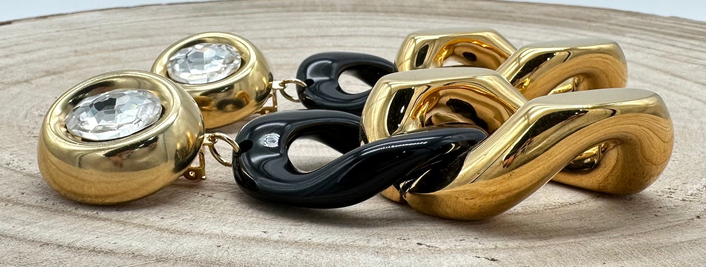 BOUCLES D'OREILLES ÉLÉMENTS SCINTILLANTS / MAILLONS - Francine BRAMLI