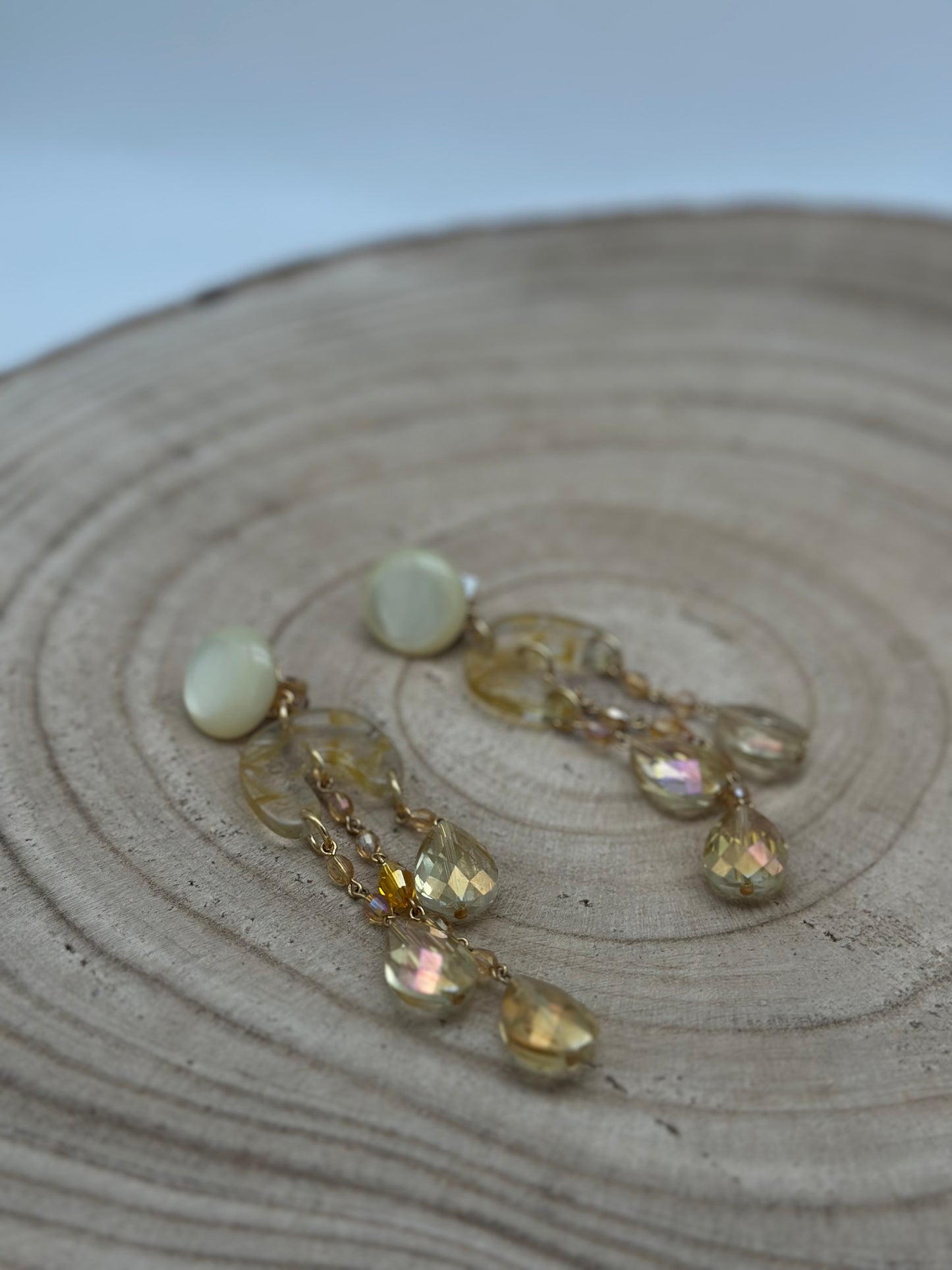 Boucles d’oreilles Pampilles arc-en-ciel - Francine BRAMLI