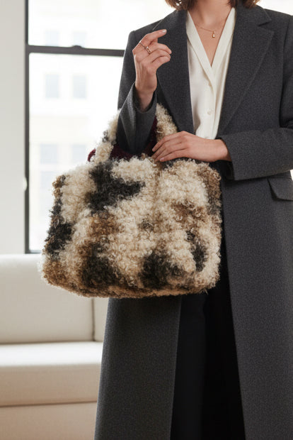 Sac cabas fausse fourrure