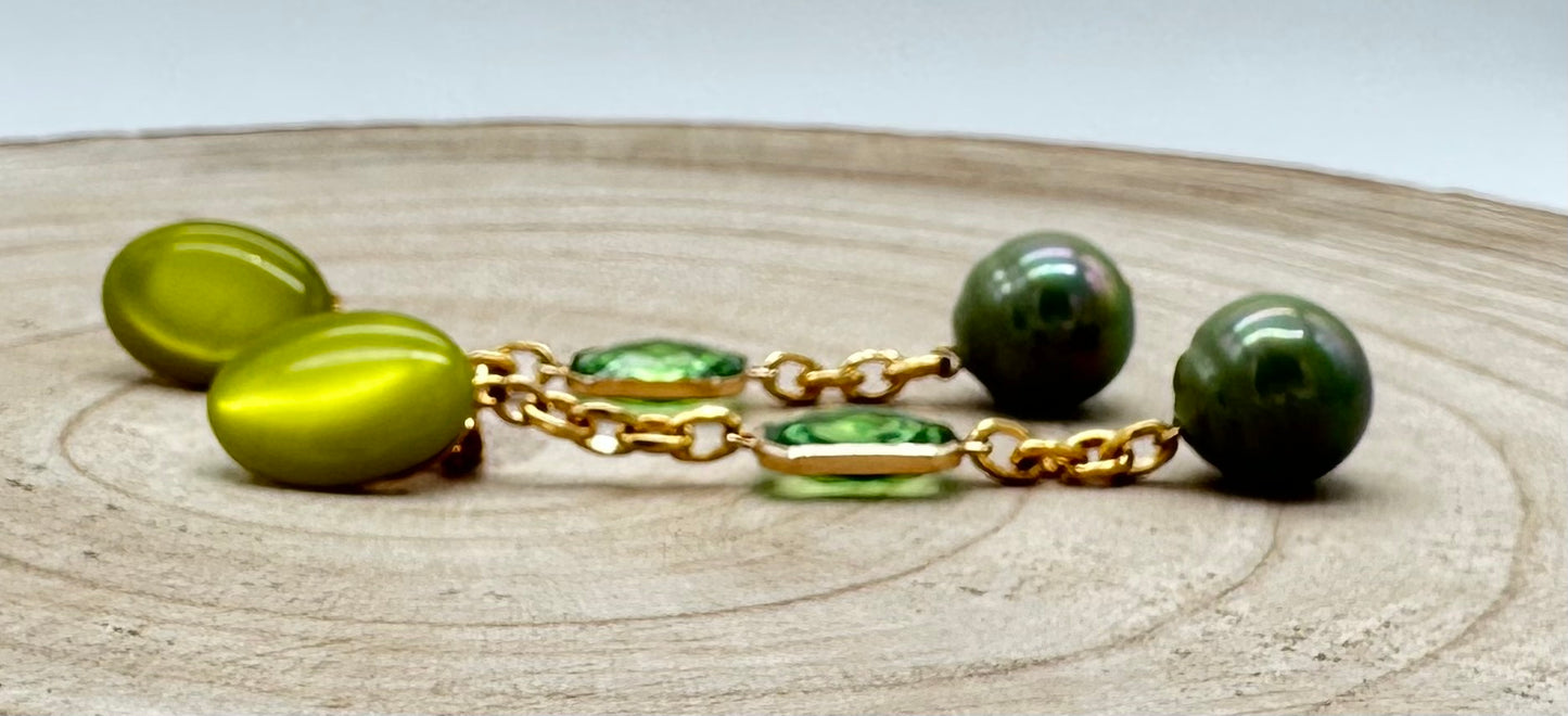 BOUCLES D'OREILLES ÉLÉMENTS SCINTILLANTS - Francine BRAMLI