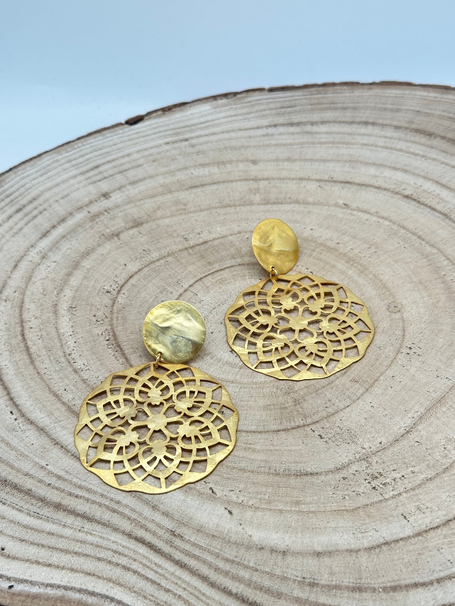 Boucles d’oreilles plaques - Francine BRAMLI