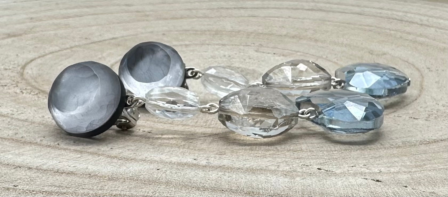 BOUCLES D'OREILLES ÉLÉMENTS SCINTILLANTS - Francine BRAMLI