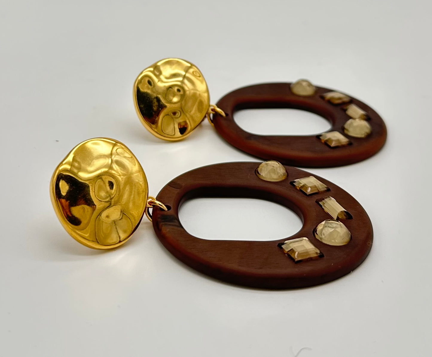 BOUCLES D'OREILLES ÉLÉMENTS SCINTILLANTS - Francine BRAMLI