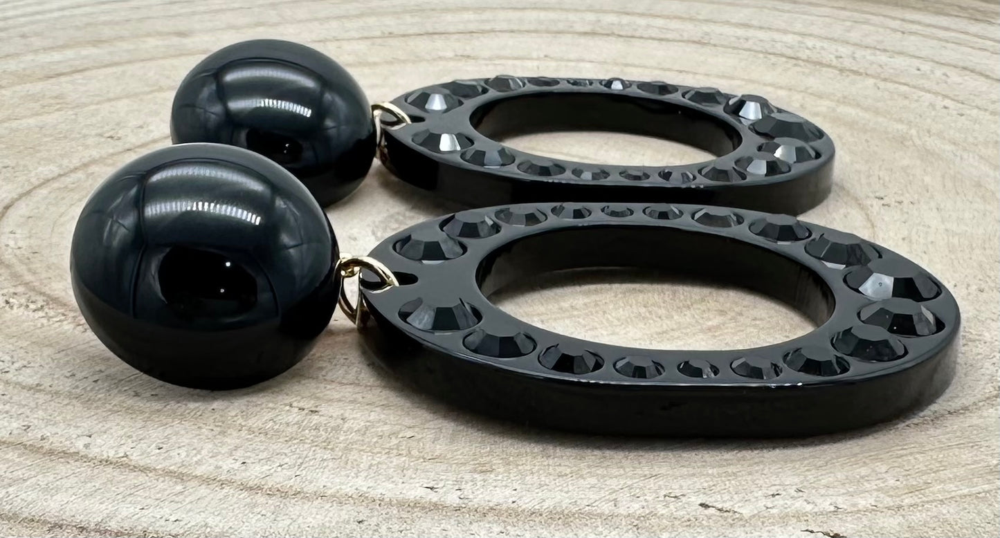 BOUCLES D'OREILLES ÉLÉMENTS SCINTILLANTS Francine BRAMLI