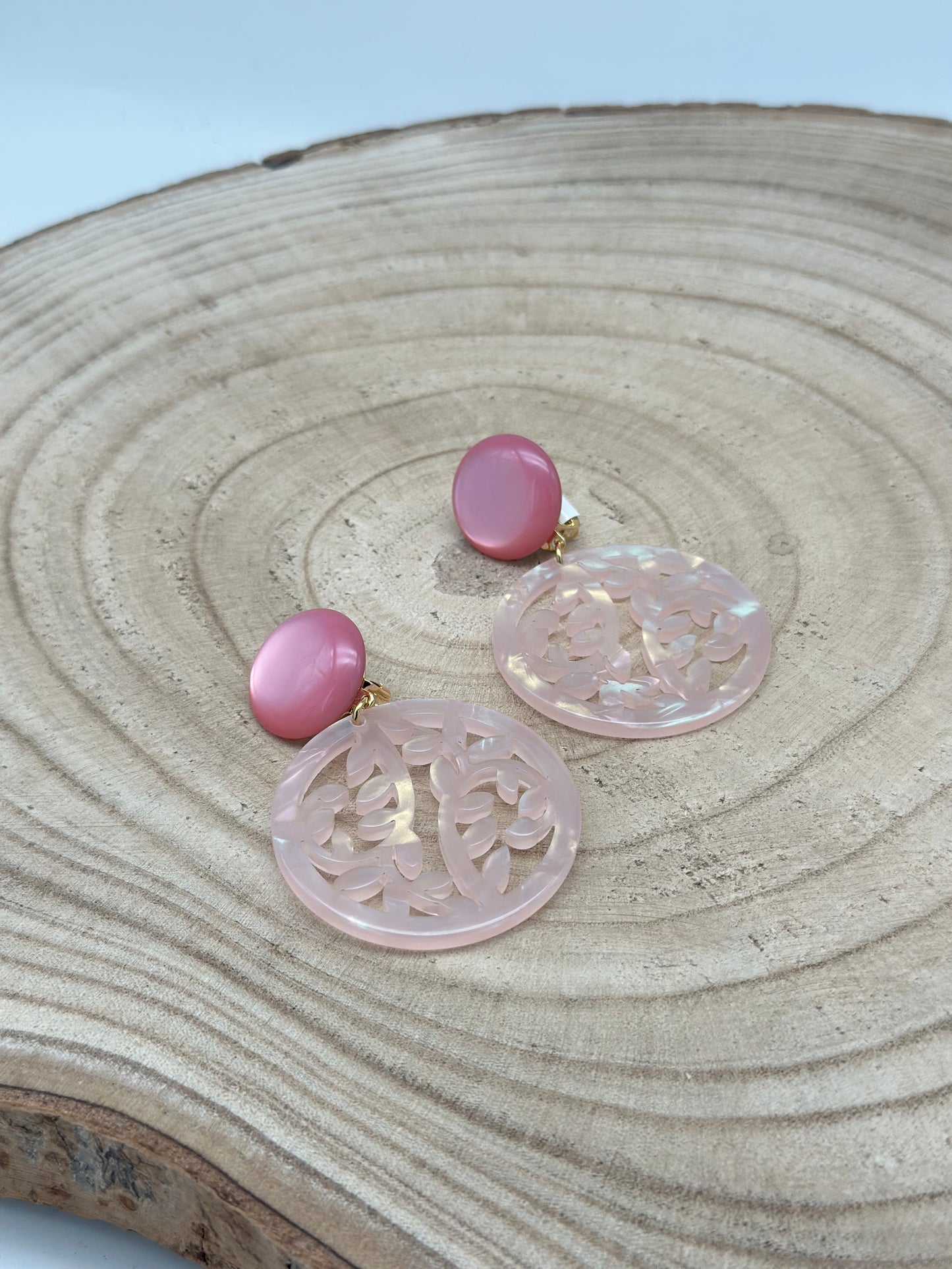 Boucles d’oreilles plaque - Francine BRAMLI