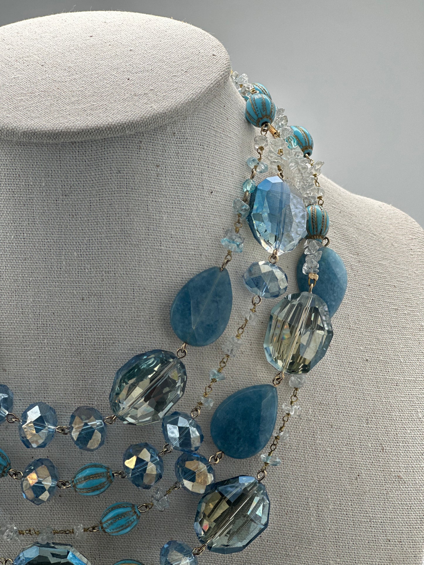 BOUCLES D'OREILLES COLLIER 4 rangs - Francine BRAMLI