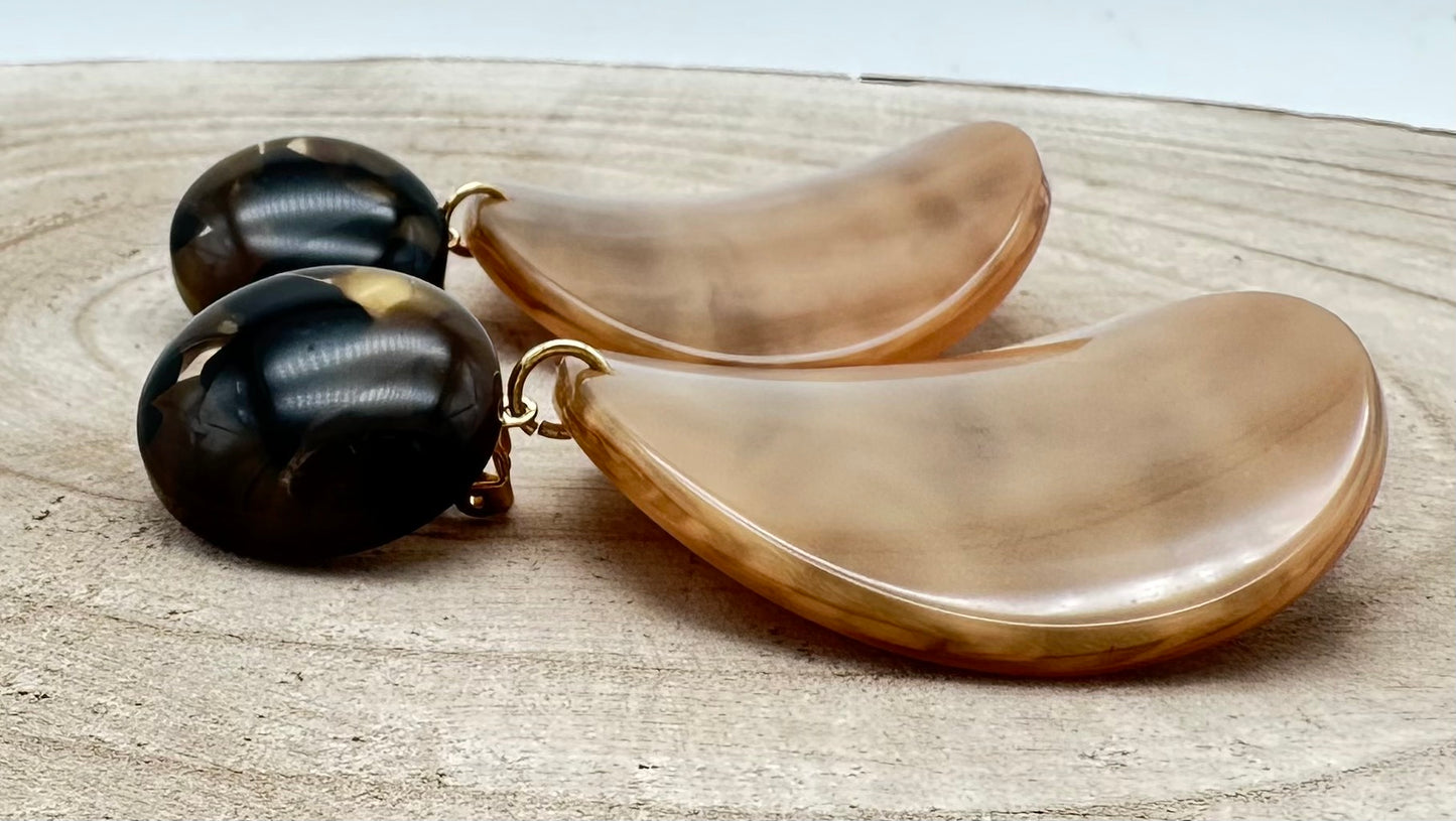 BOUCLES D'OREILLES CAMEL - Francine BRAMLI