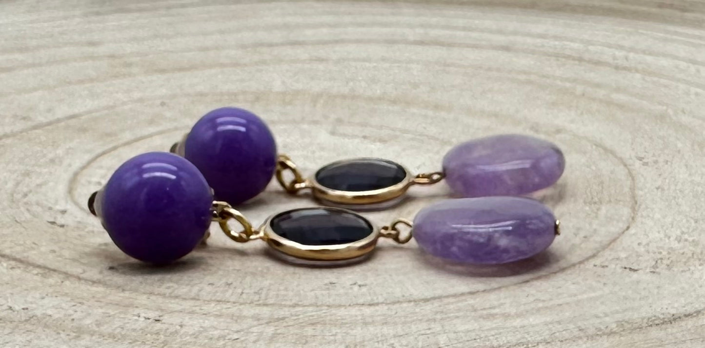 BOUCLES D'OREILLES ÉLÉMENTS SCINTILLANTS - Francine BRAMLI