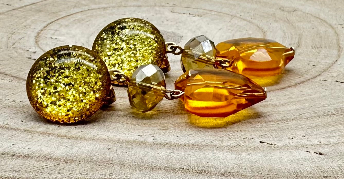 BOUCLES D'OREILLES ÉLÉMENTS SCINTILLANTS - Francine BRAMLI