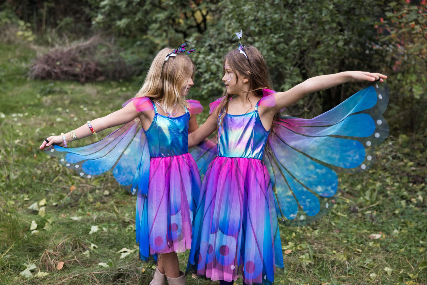 ROBE Papillon bleu avec ailes et bandeau