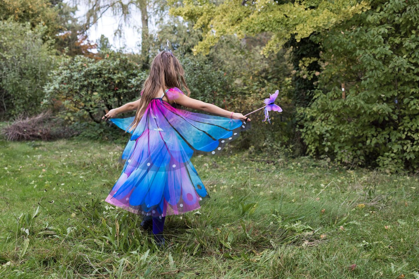 ROBE Papillon bleu avec ailes et bandeau