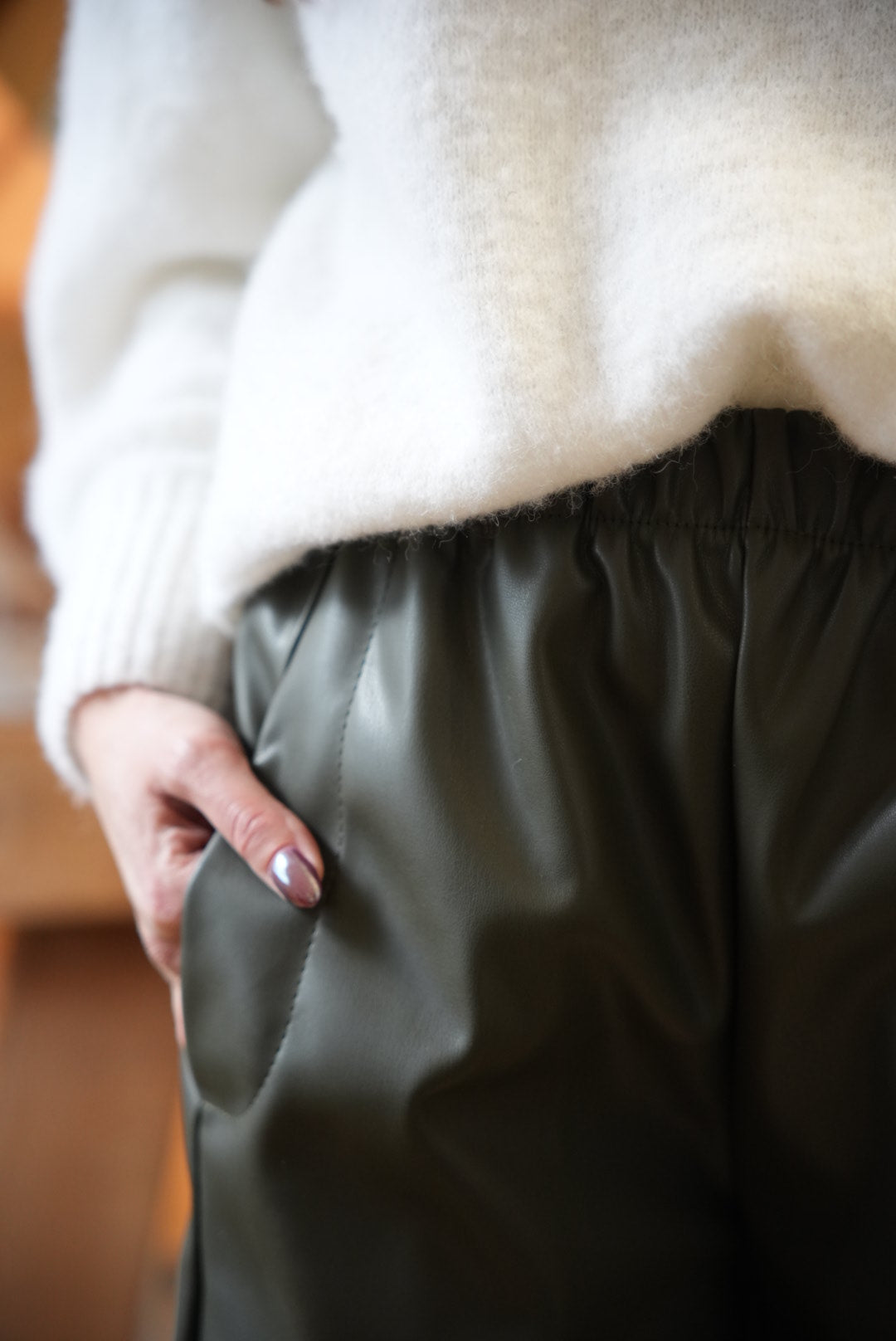 Pantalon simili cuir