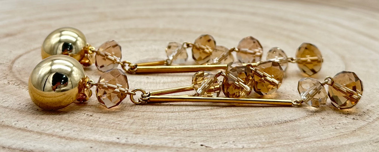 BOUCLES D'OREILLES ÉLÉMENTS SCINTILLANTS - Francine BRAMLI