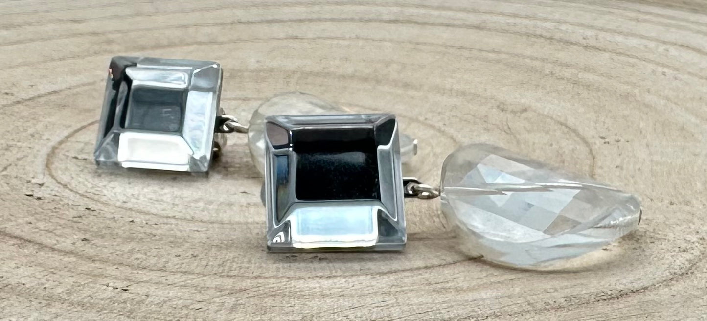 BOUCLES D'OREILLES ÉLÉMENTS SCINTILLANTS - Francine BRAMLI