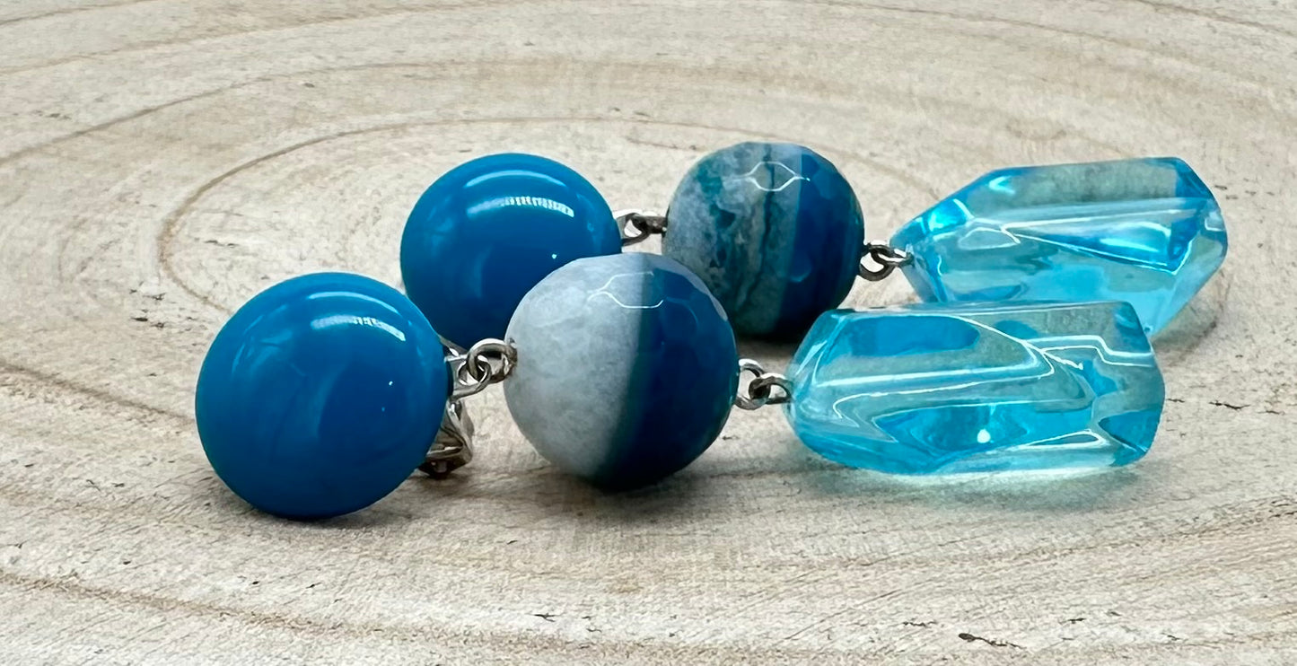 BOUCLES D'OREILLES ÉLÉMENTS SCINTILLANTS - Francine BRAMLI