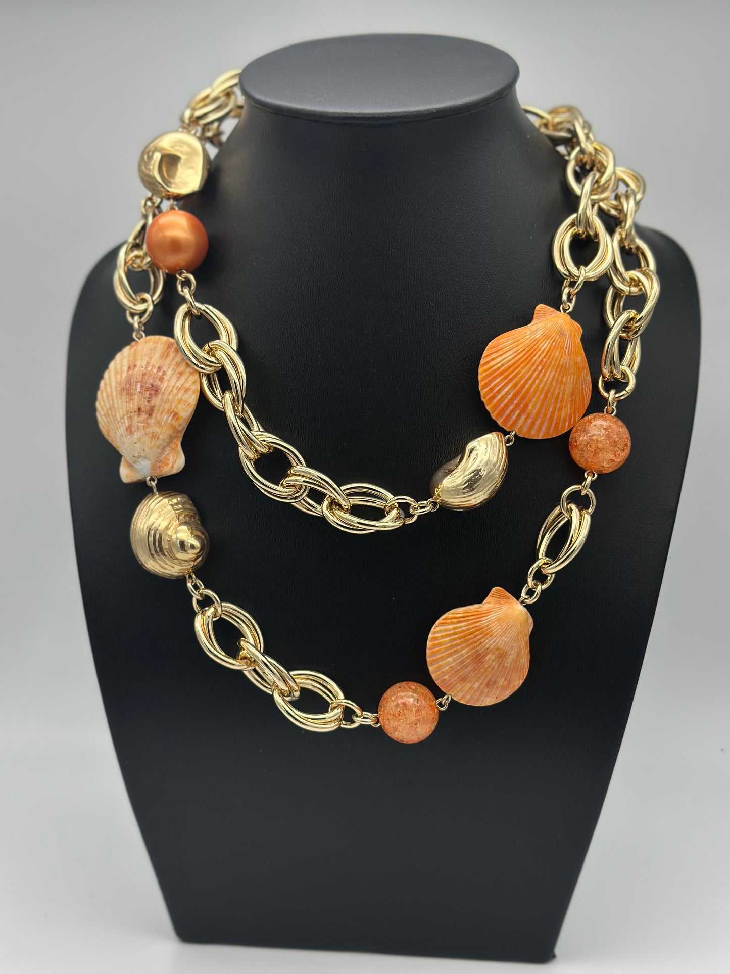 Collier coquillages 2 rangs - Francine BRAMLI