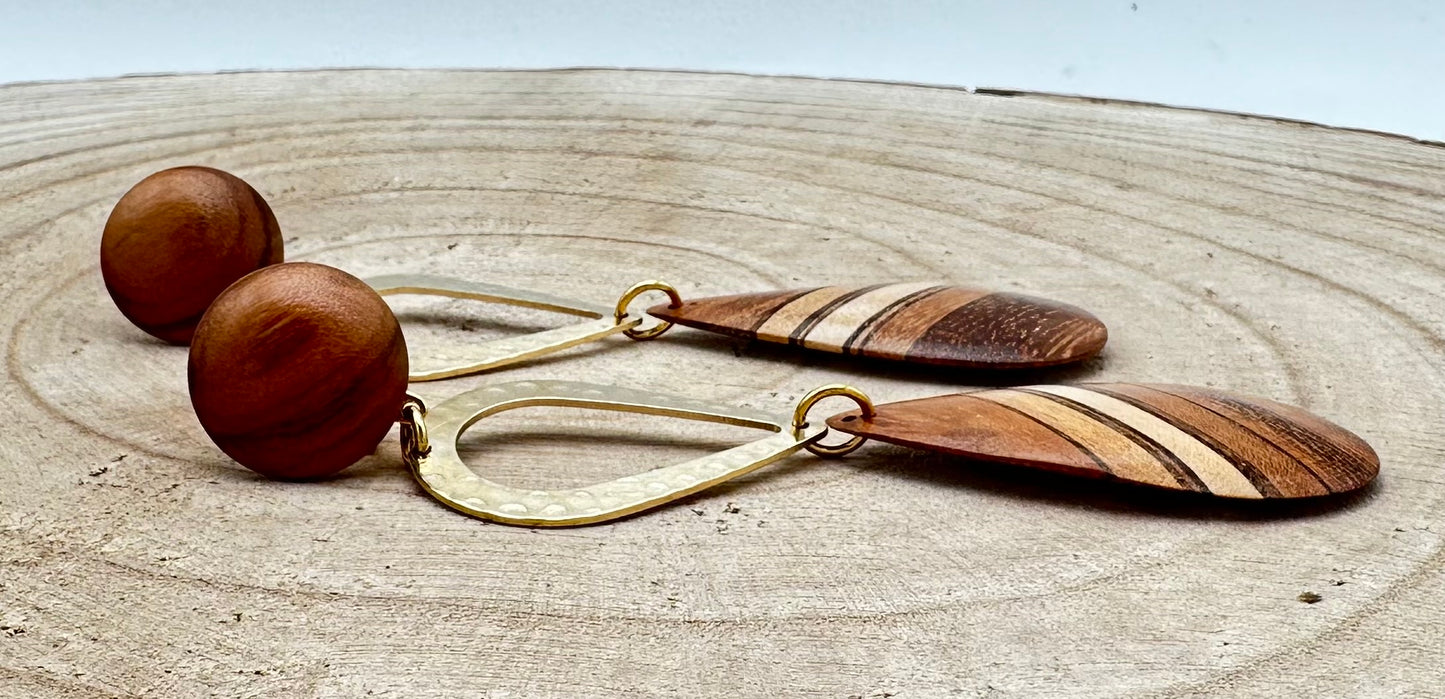 BOUCLES D'OREILLES DORÉE - Francine BRAMLI
