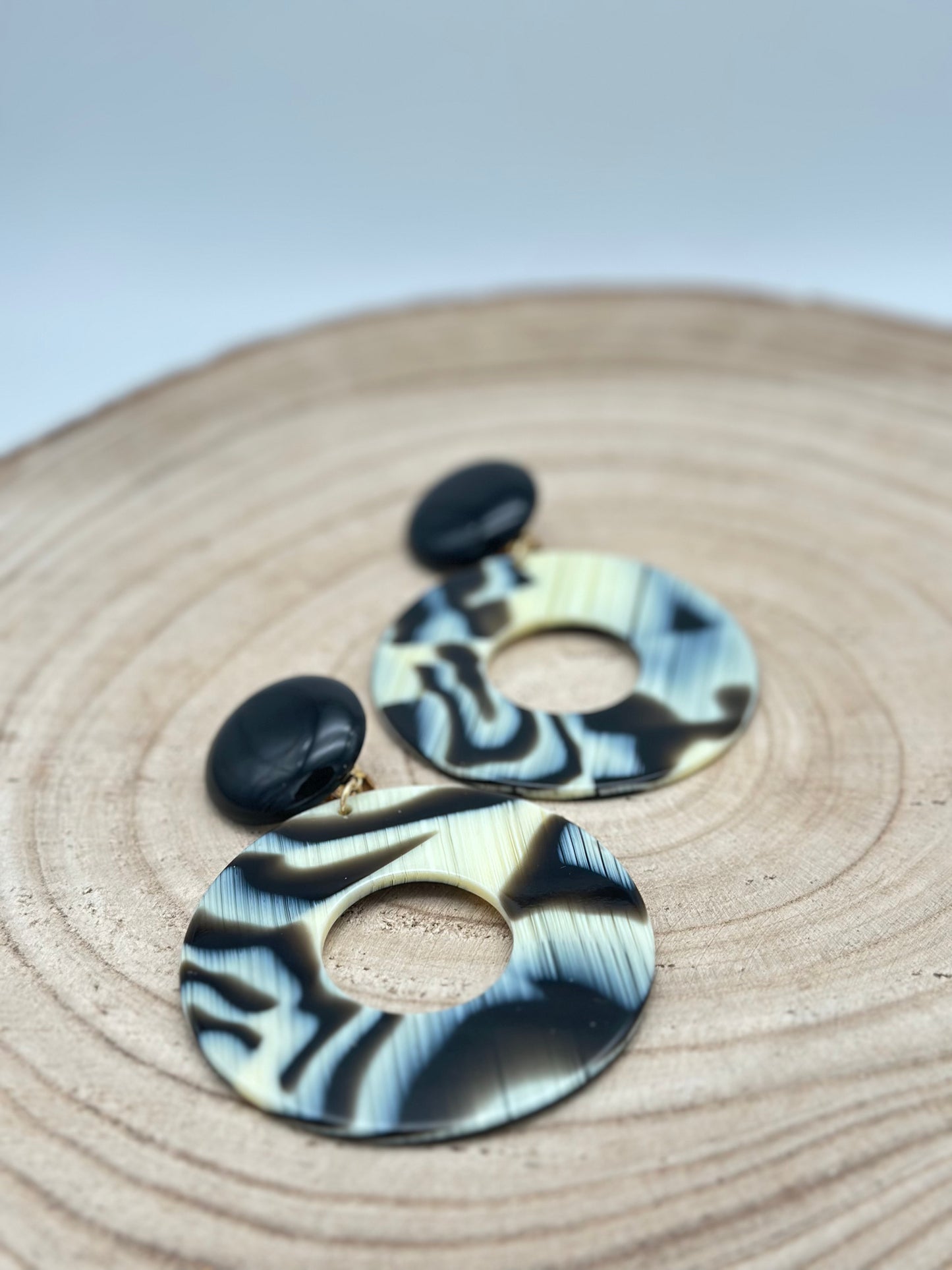 Boucles d’oreilles ZEBRA - Francine BRAMLI