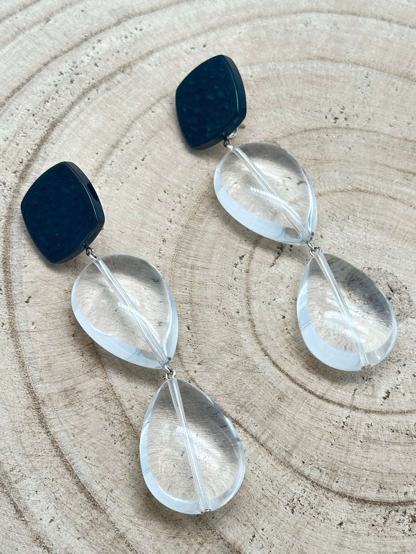 BOUCLES D’OREILLES TRANSPARENTES - Francine BRAMLI