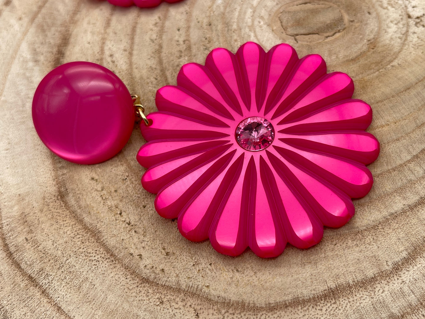 PENSEE Boucles d'oreilles en résine végétale; Francine Bramli