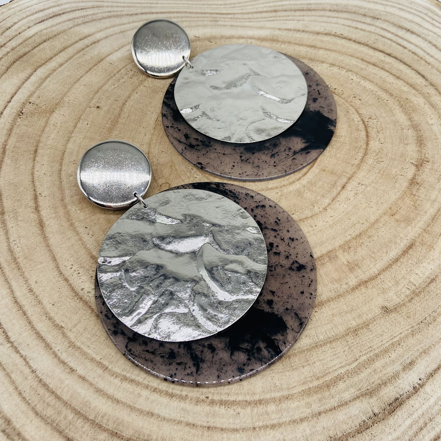 Boucles d'oreilles Grandes Plaques - Francine BRAMLI