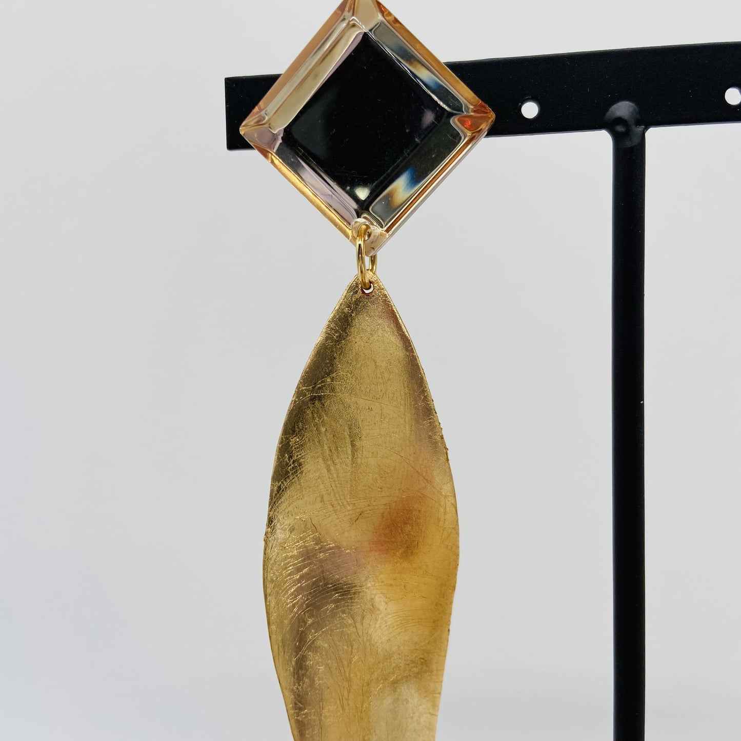 Boucles d'oreilles feuilles dorées - Francine BRAMLI