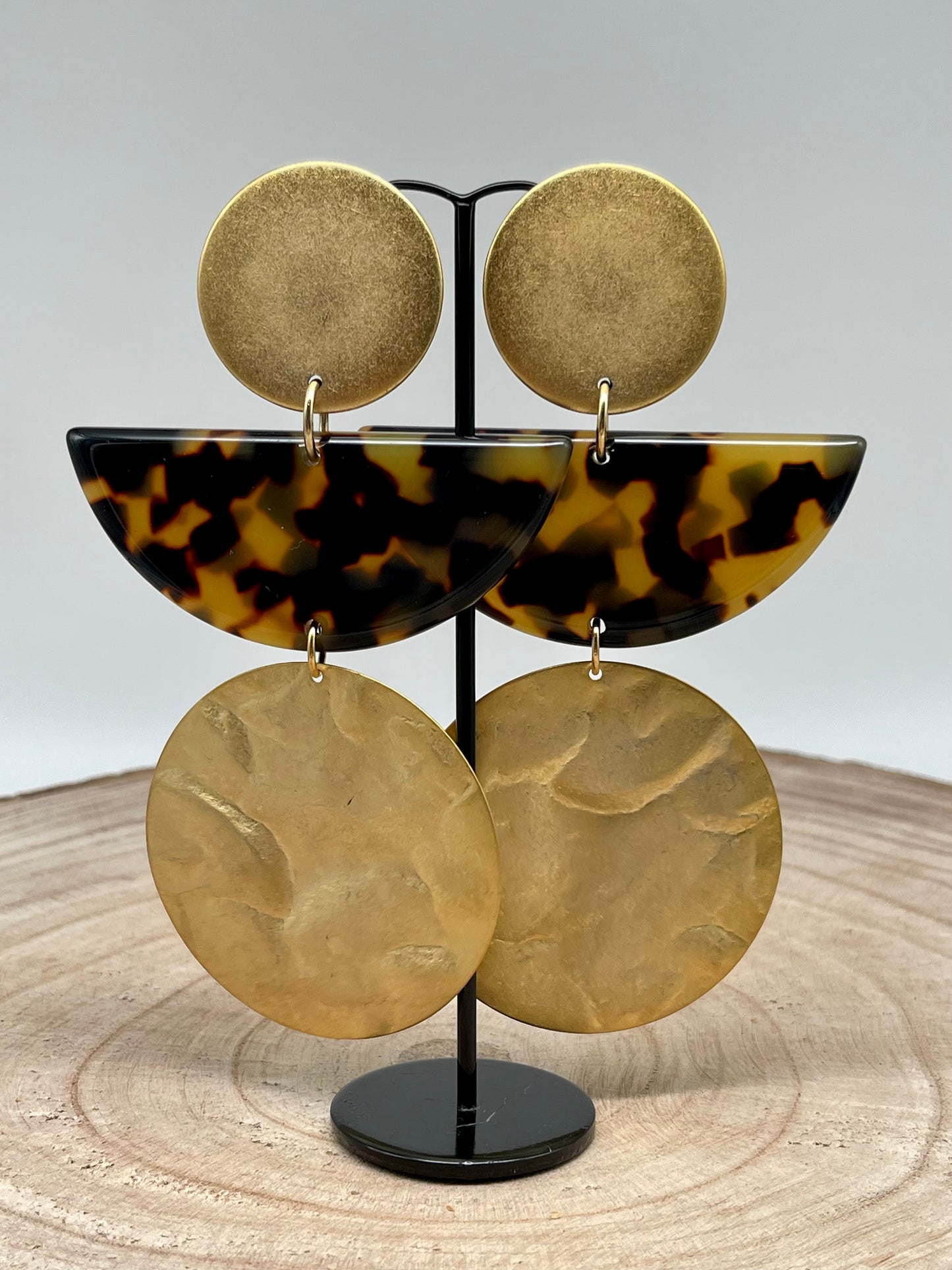 Boucles d'oreilles cercles dorés - Francine BRAMLI
