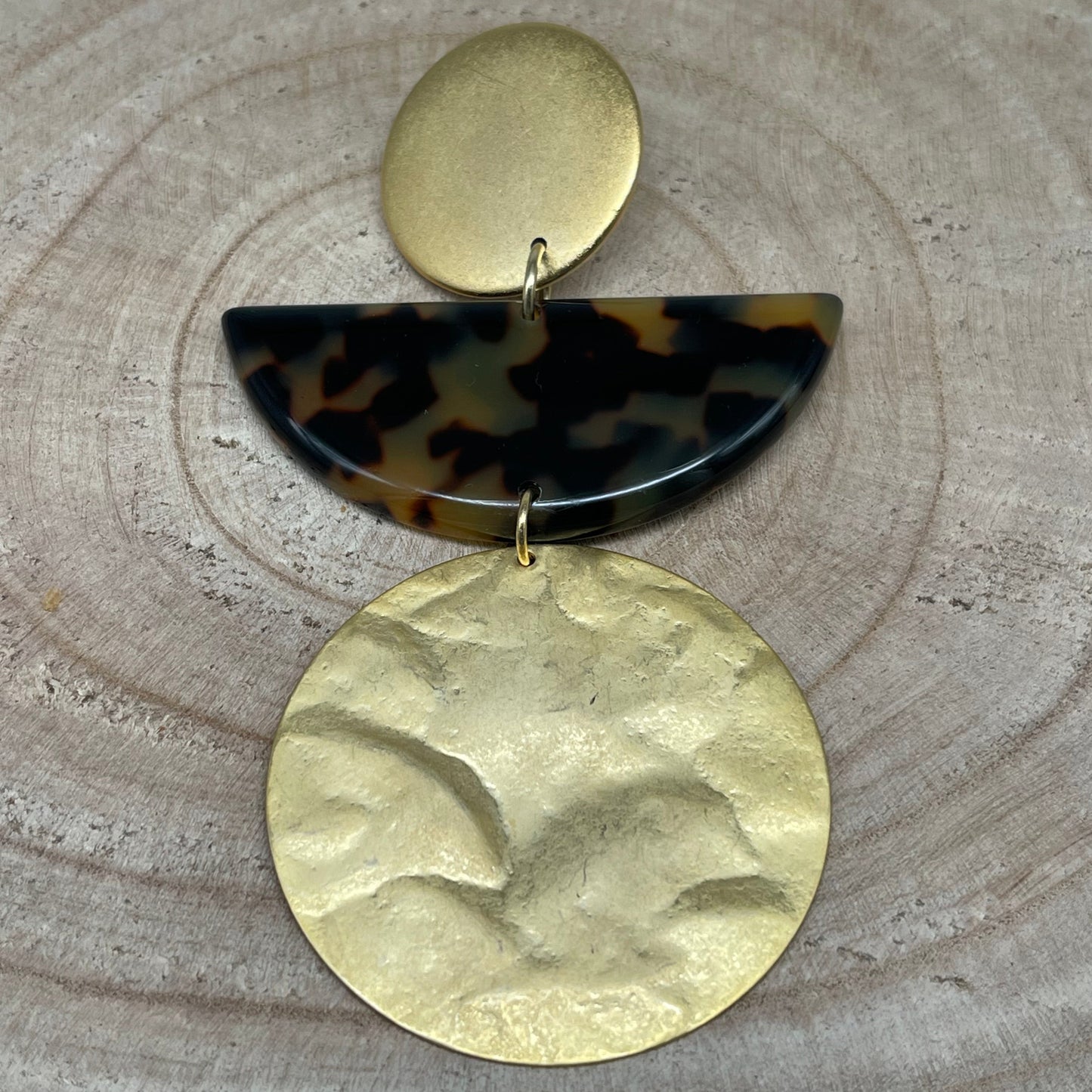 Boucles d'oreilles cercles dorés - Francine BRAMLI