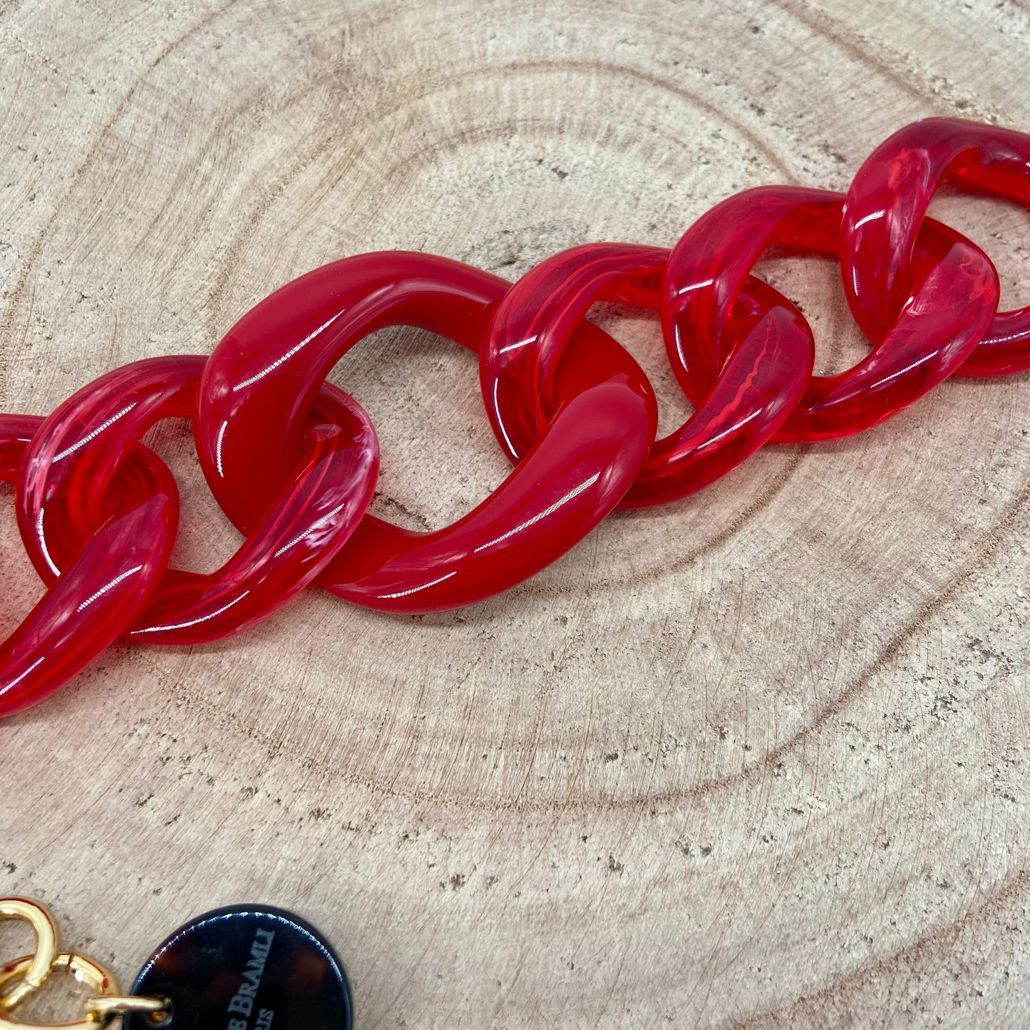 BRACELET MAILLONS Rouge transparent - Francine BRAMLI