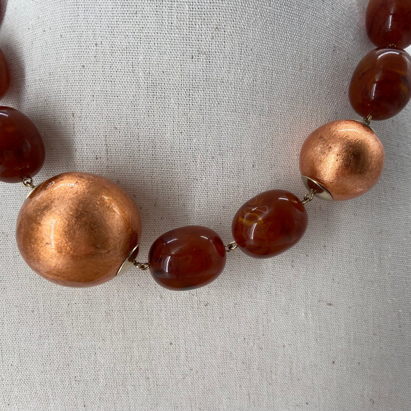 COLLIER PERLES nacré et marbré - Francine BRAMLI
