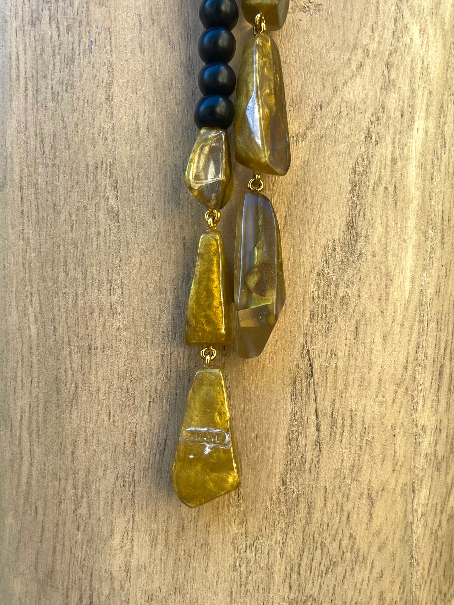 Collier JOSETTE NOIR/DORÉ - Dominique Denaive