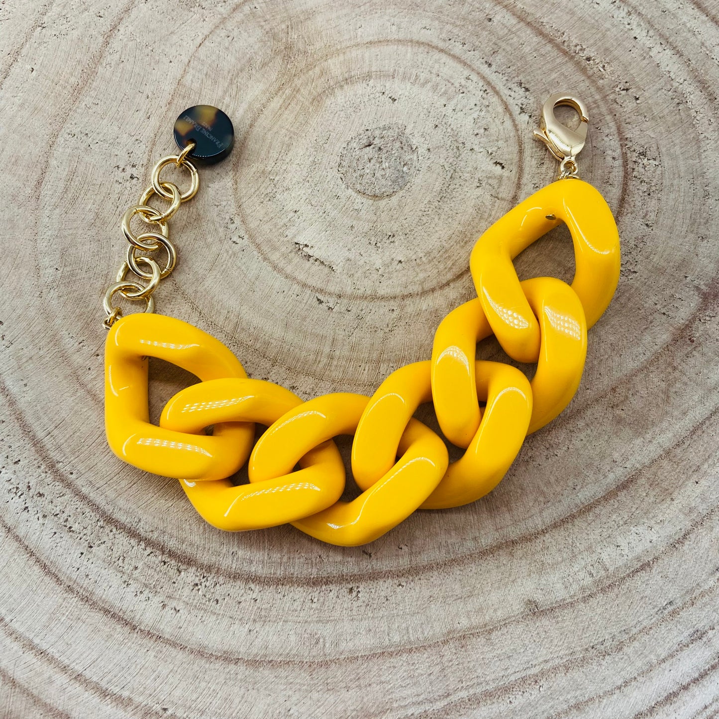 BRACELET MAILLONS jaune mate - Francine BRAMLI