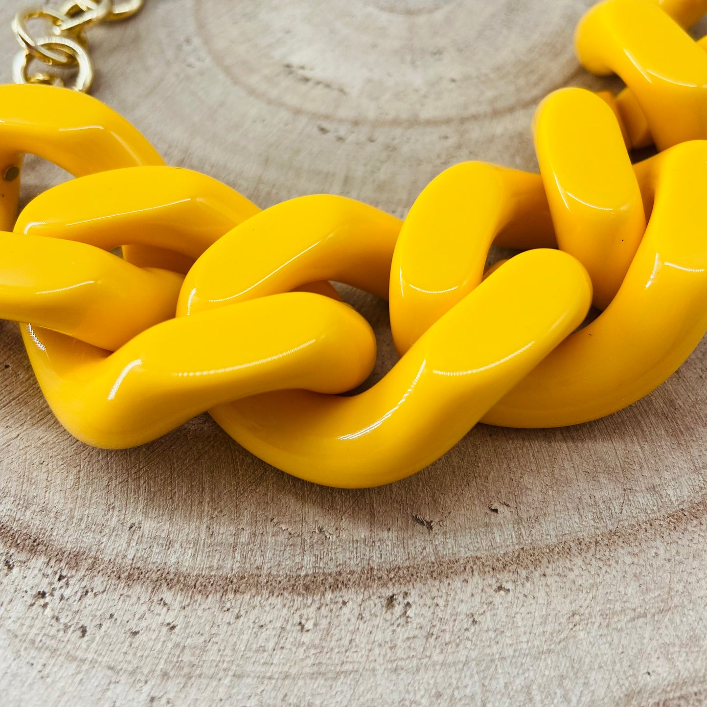 BRACELET MAILLONS jaune mate - Francine BRAMLI