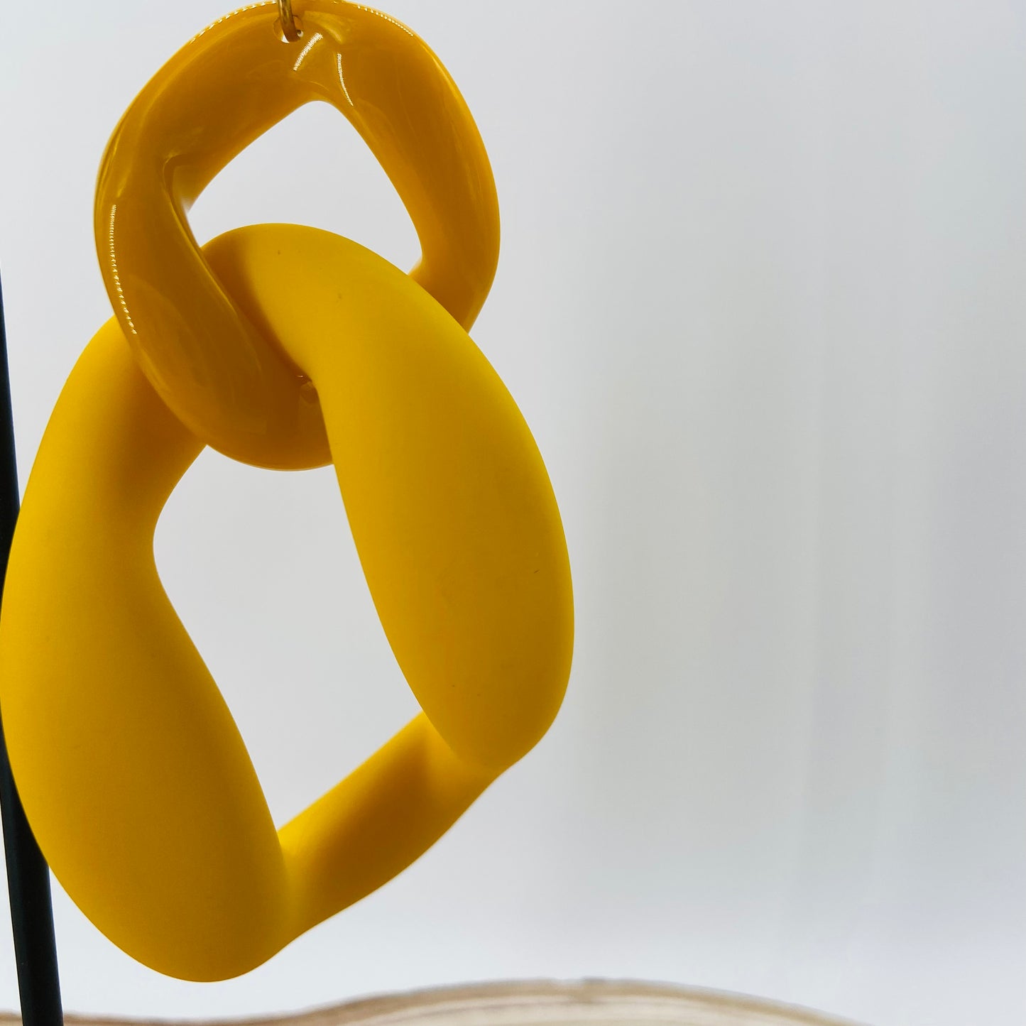 BOUCLES D'OREILLES Maillons moutardes - Francine BRAMLI