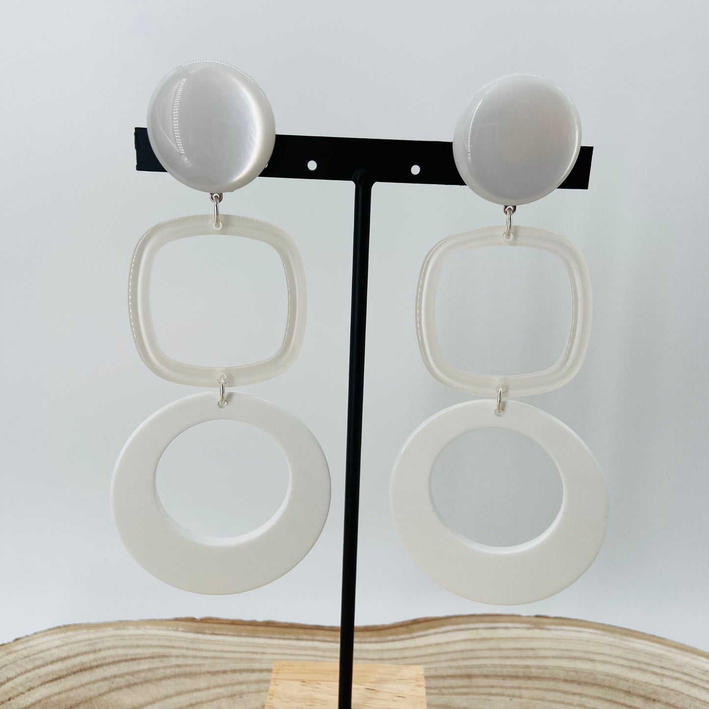 BOUCLES D'OREILLES doubles créoles- Francine BRAMLI