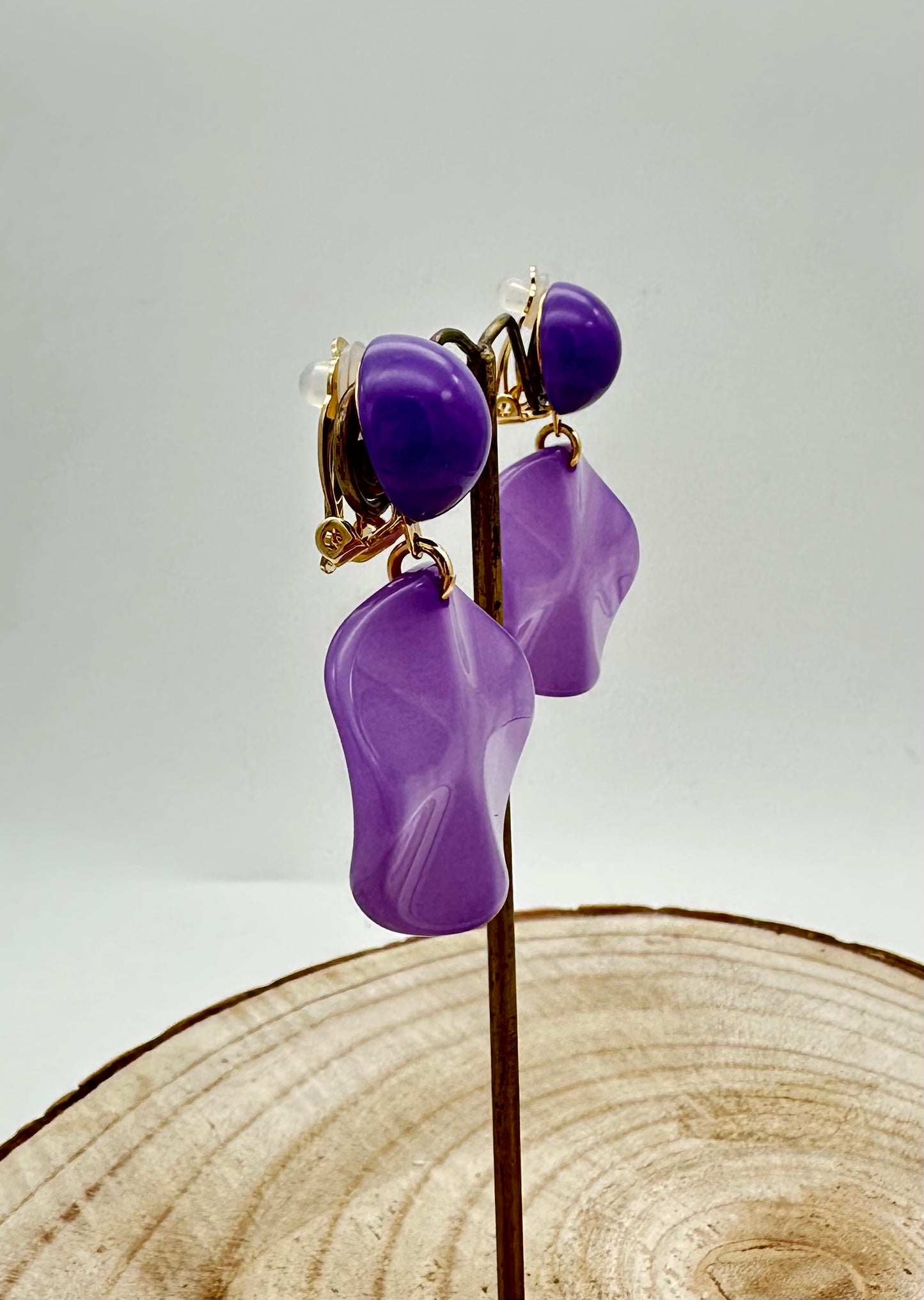 Boucles d'oreilles Vénus XS en résine végétale; Francine BRAMLI
