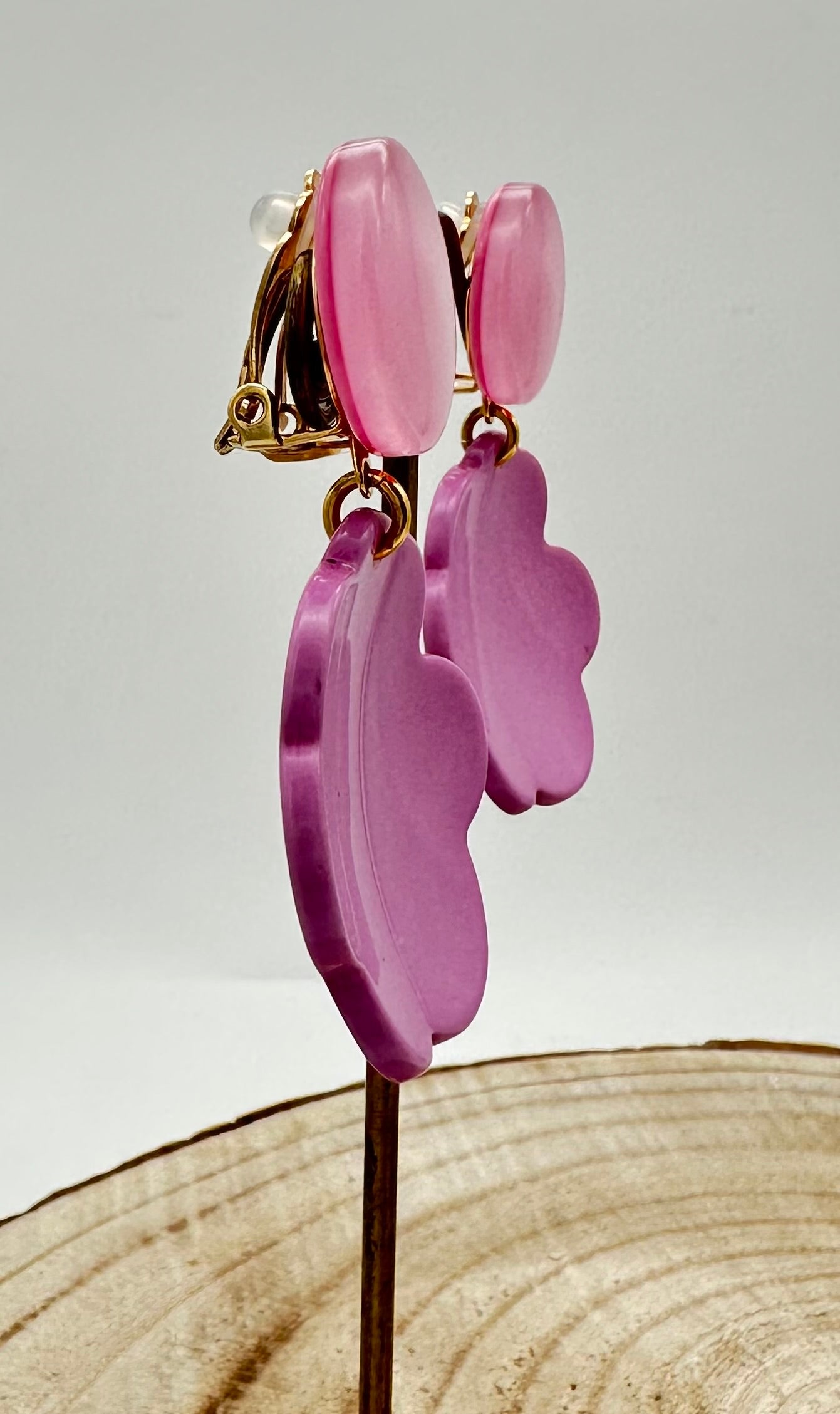 Pièce unique florale rose; Francine BRAMLI