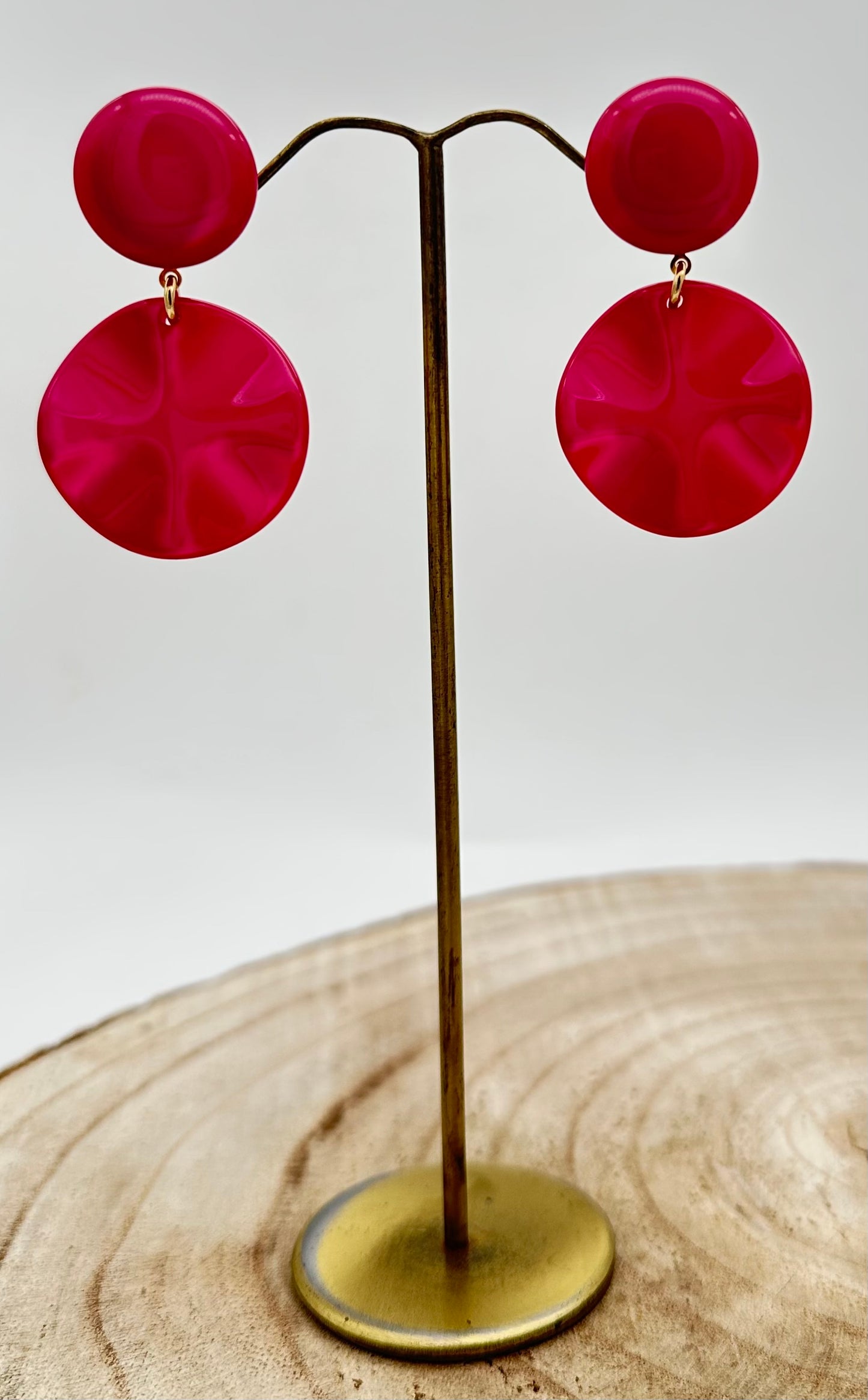Boucles d'oreilles Vénus XS en résine végétale; Francine BRAMLI
