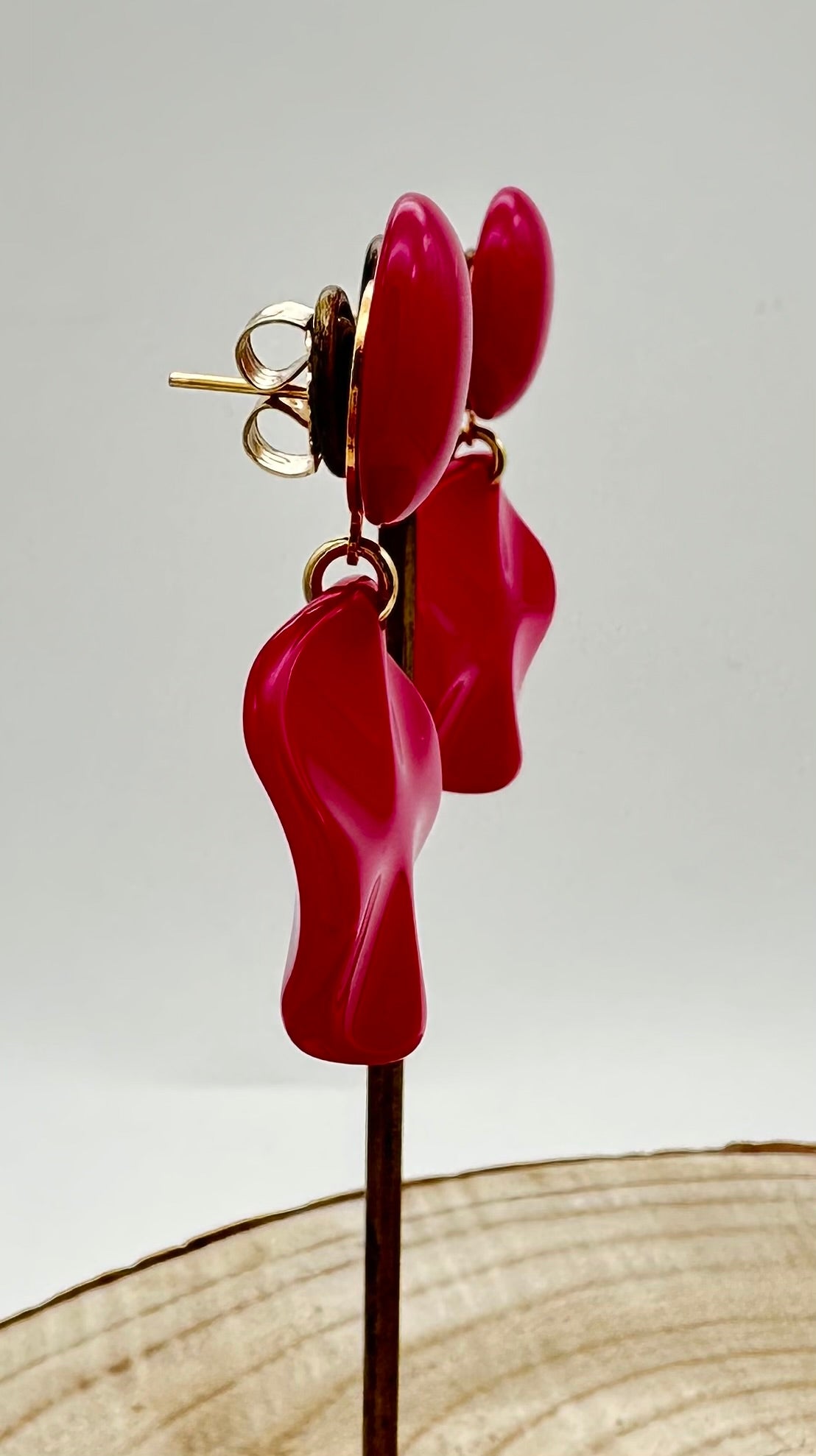 Boucles d'oreilles Vénus XS en résine végétale; Francine BRAMLI