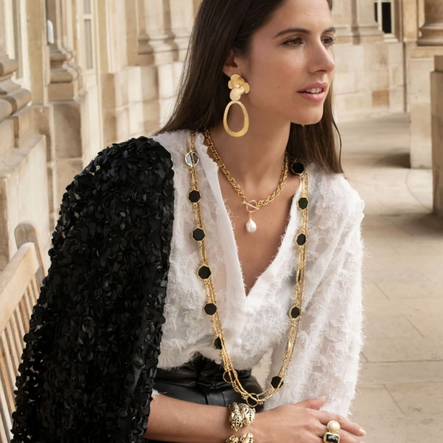 PERLORA - Boucles d'oreilles en laiton
