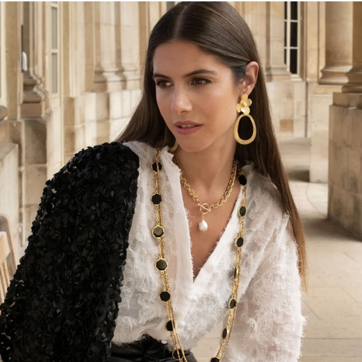 PERLORA - Boucles d'oreilles en laiton