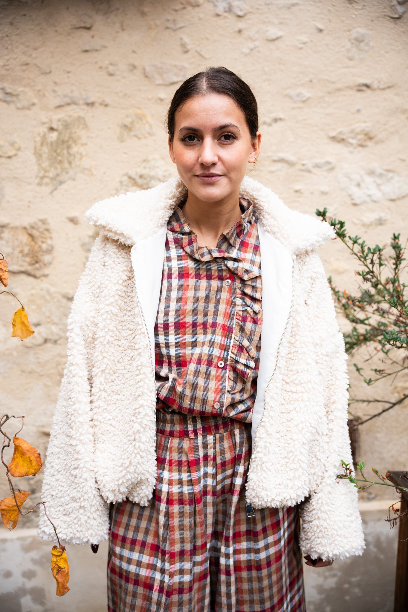 Chemise à carreaux Camel