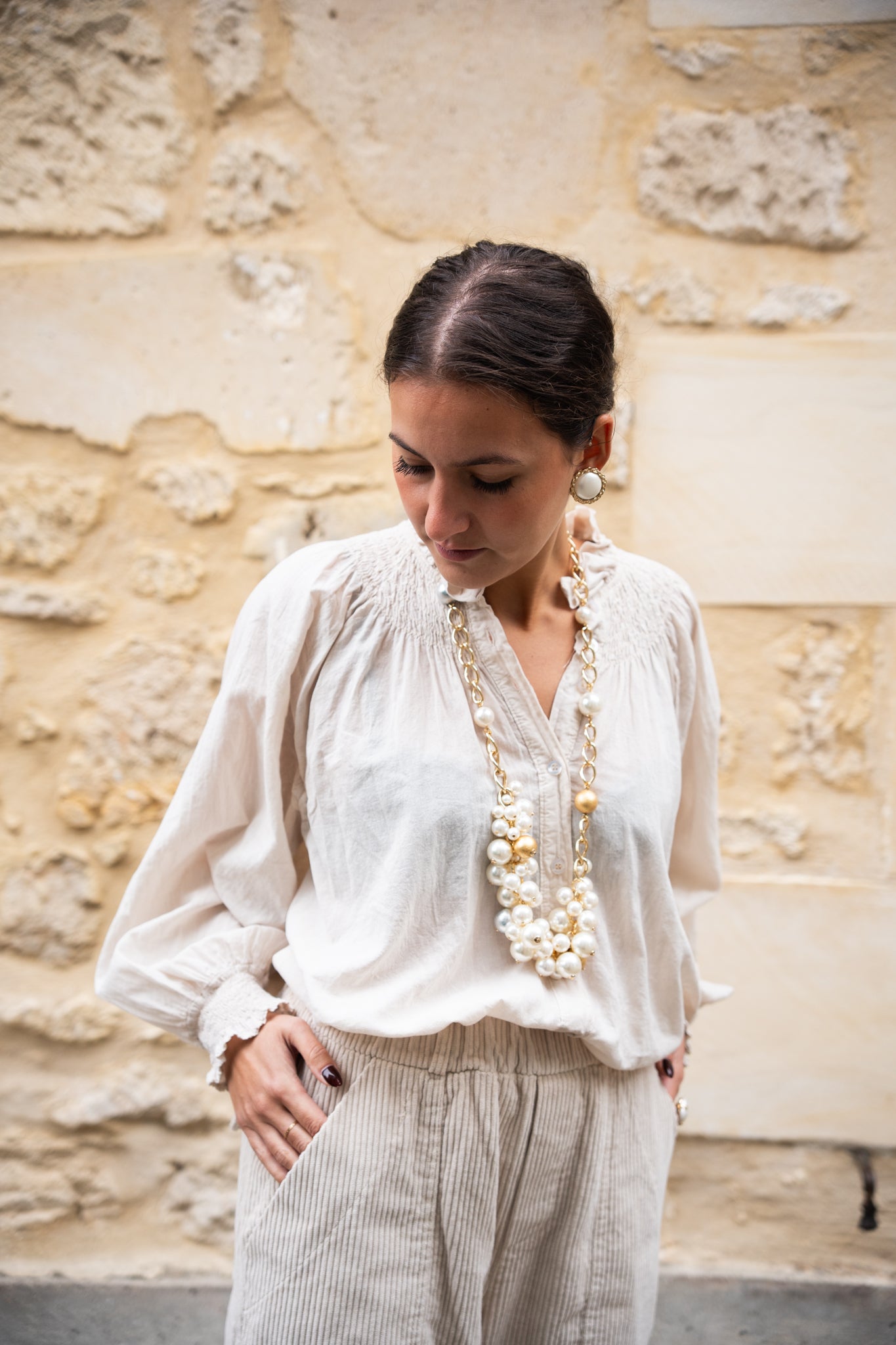 COLLIER PERLES GRAPPE - Francine BRAMLI