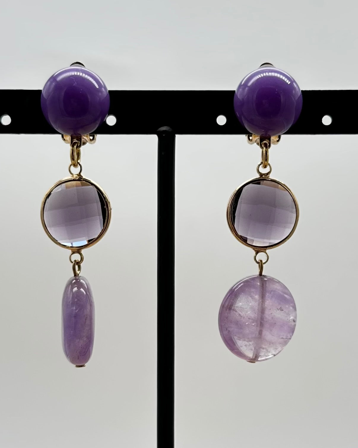 BOUCLES D'OREILLES ÉLÉMENTS SCINTILLANTS - Francine BRAMLI
